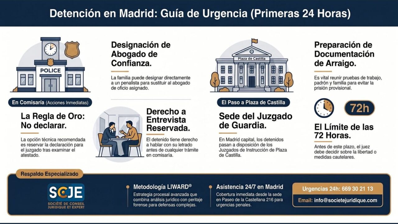 Detenido en Madrid: qué hacer en las primeras 24 horas